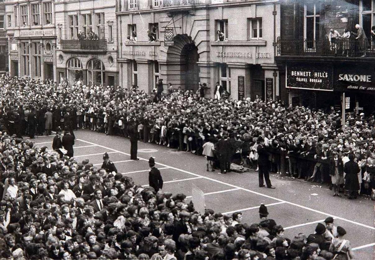 Premiere of the Beatles film A Hard Days Night in Liverpool