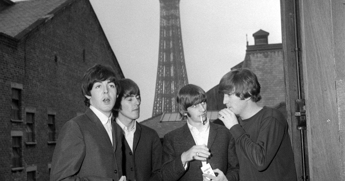 Nostalgic Blackpool pictures of The Beatles, Cliff Richard and  escapologist's wedding at 400ft - LancsLive